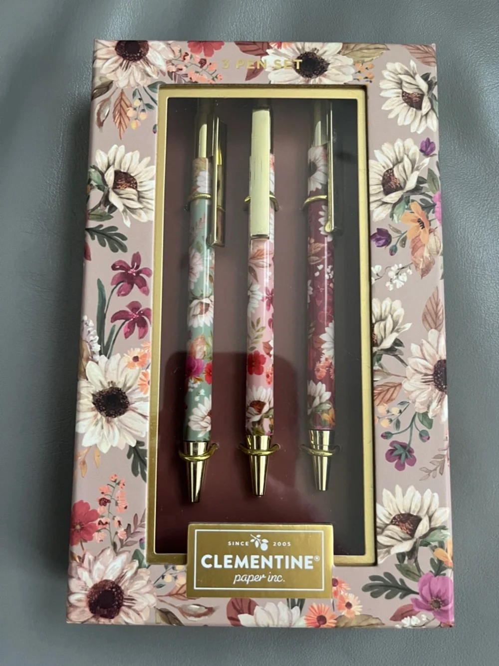 NEW Clementine Multi-Color Floral Pen Set #920039